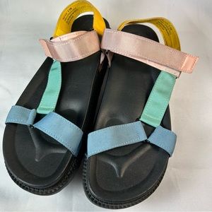 Teva Women's Original Universal Sandals Pastel Pink Blue Green 8.5
